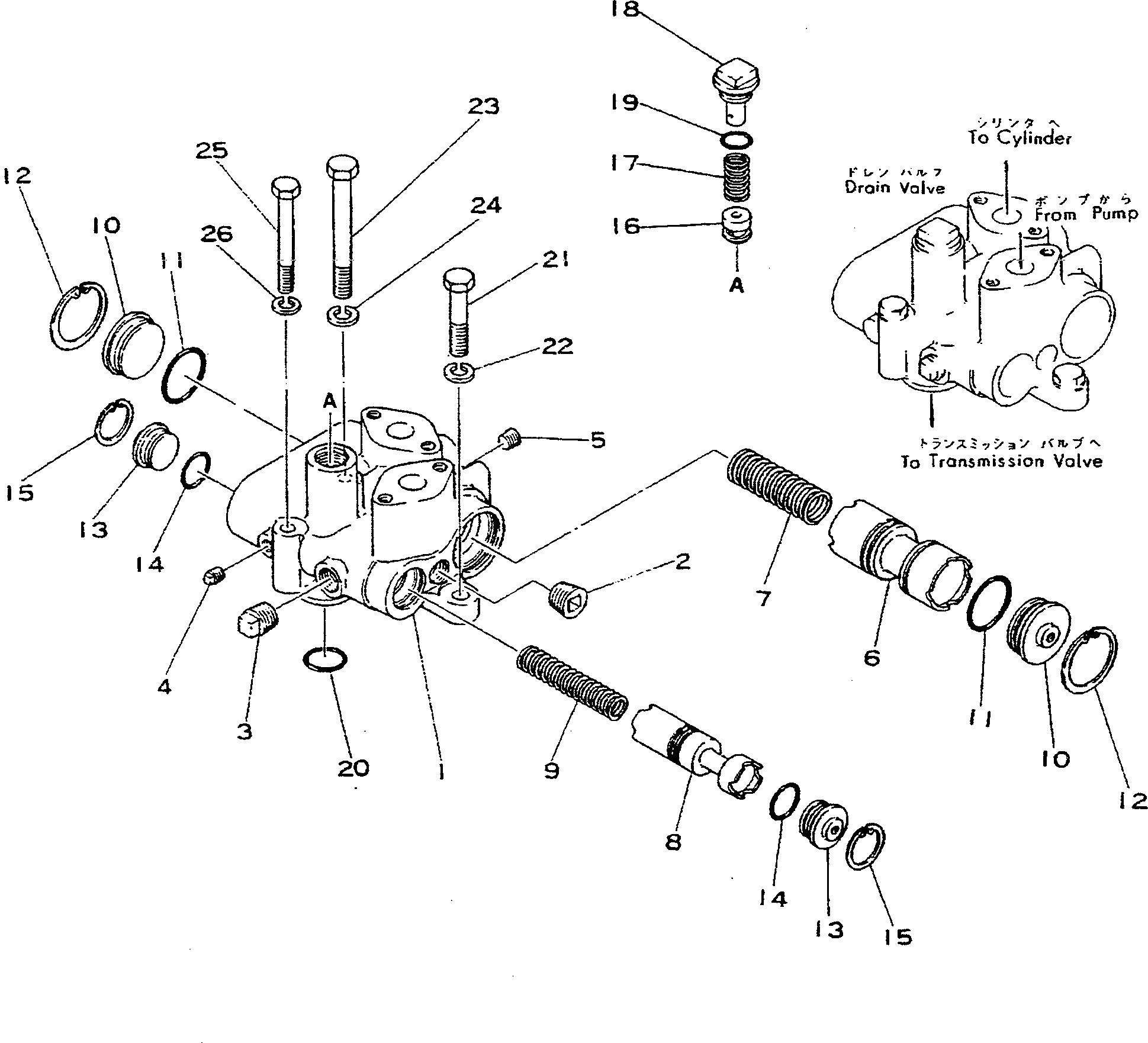 Схема запчастей Komatsu D355A-3 - СИСТЕМА ЭКСТРЕННОГО ТОРМОЖЕНИЯ АВТОМАТИЧ. КЛАПАН(№-99) ОПЦИОННЫЕ КОМПОНЕНТЫ