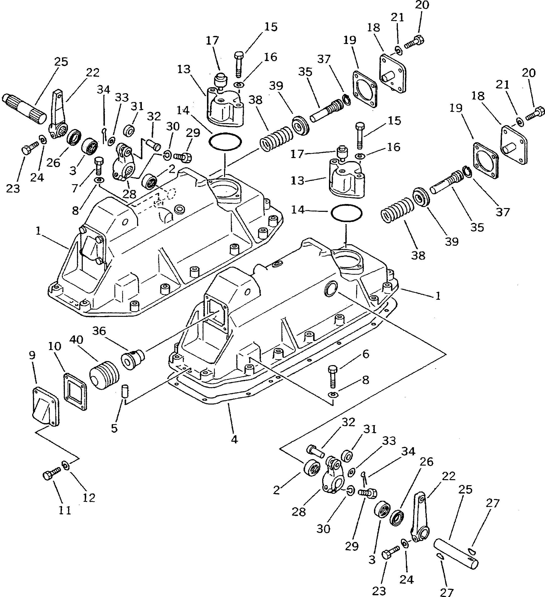 Схема запчастей Komatsu D355A-3 - УСИЛИТЕЛЬ ТОРМОЗА (ДЛЯ ВСПОМОГ. СИСТ. ТОРМОЗНОГО МЕХ-МА)(№-) ОПЦИОННЫЕ КОМПОНЕНТЫ
