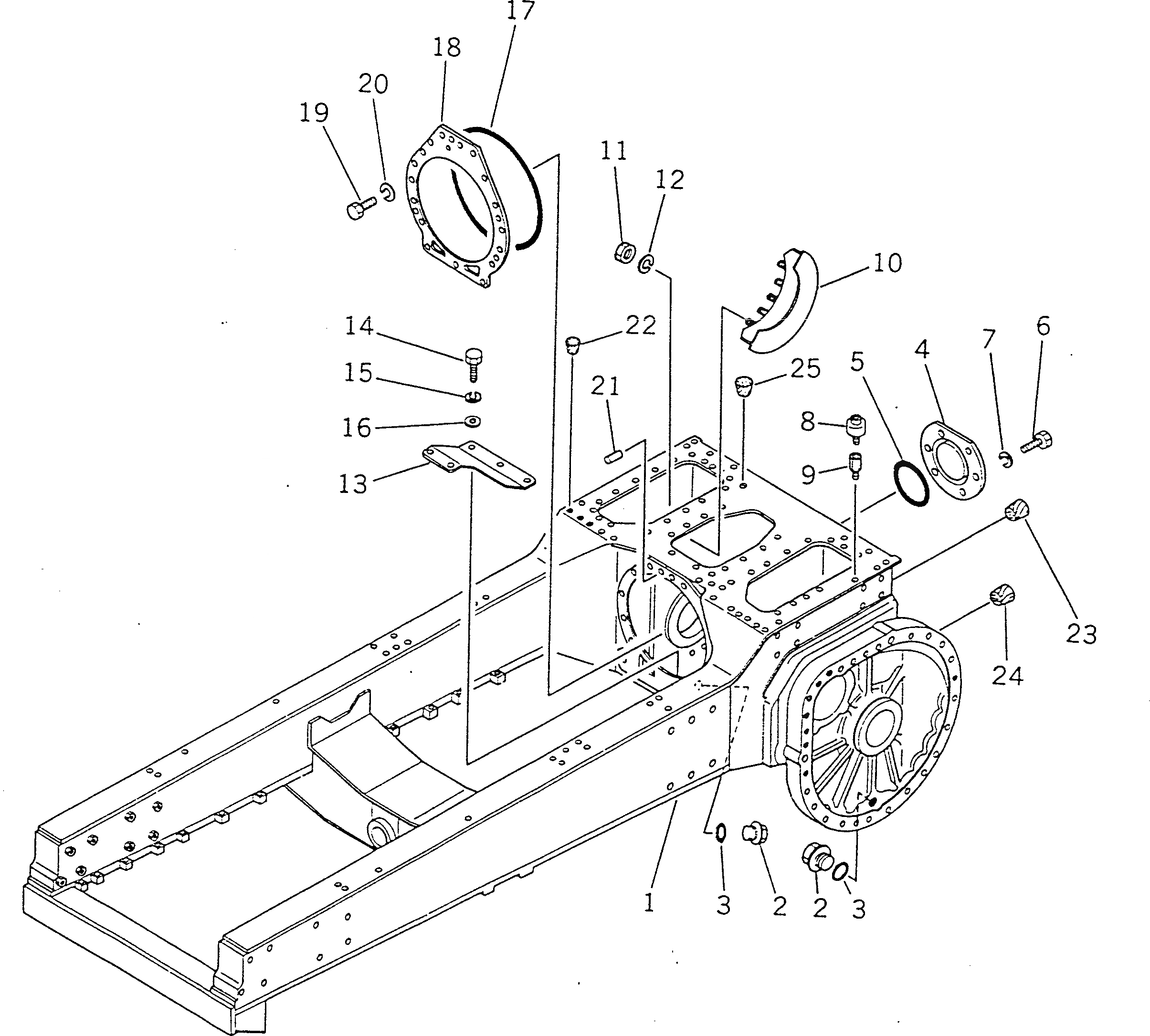 Схема запчастей Komatsu D355A-5 - КОРПУС БЛОКА УПРАВЛЕНИЯ ПОВОРОТОМ И ОСНОВНАЯ РАМА ГТР CONVERTOR¤ ТРАНСМИССИЯ¤ РУЛЕВ. УПРАВЛЕНИЕ И КОНЕЧНАЯ ПЕРЕДАЧА
