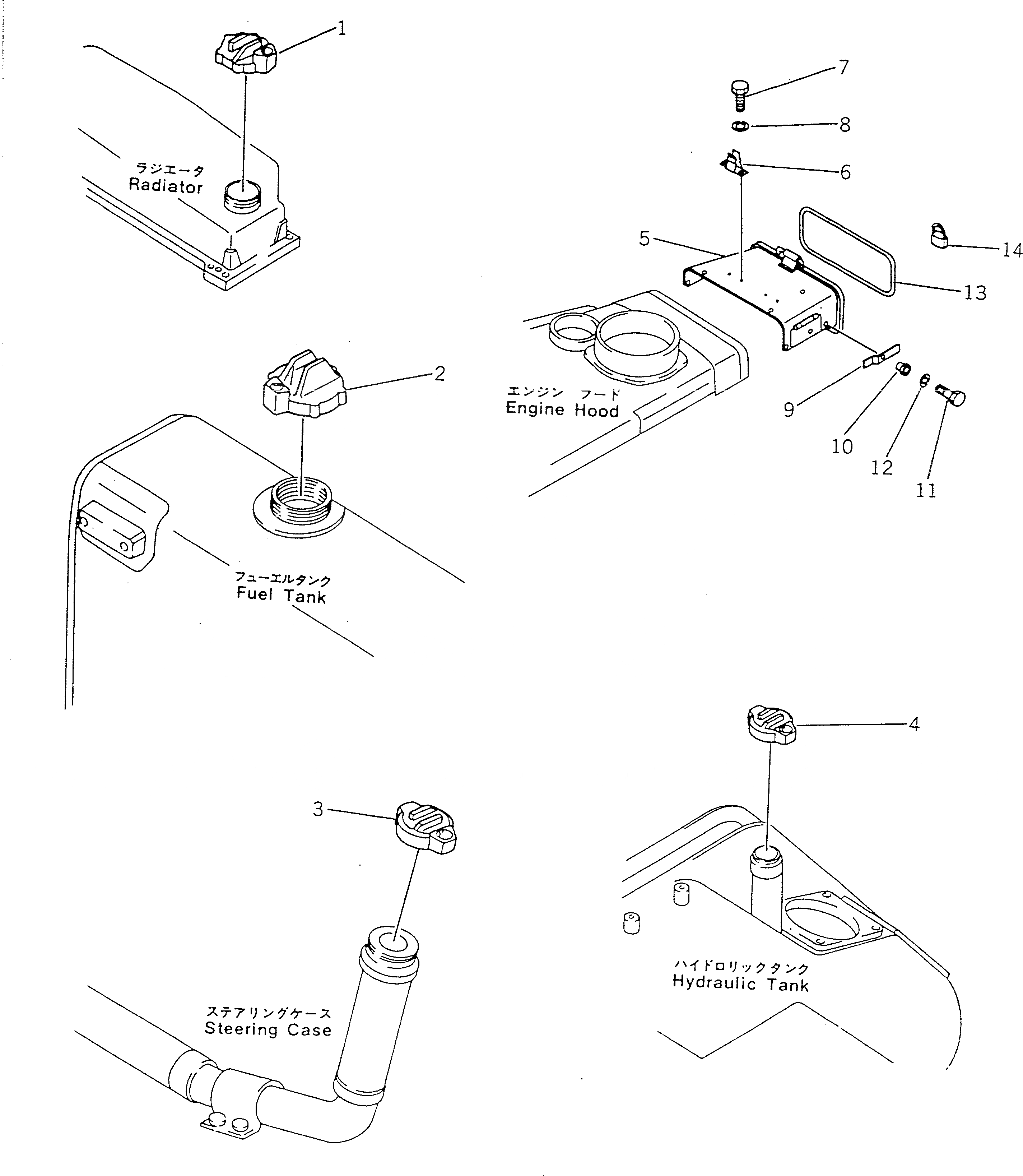 Схема запчастей Komatsu D355A-5 - ЗАЩИТА ОТ ВАНДАЛИЗМА (КРОМЕ ЯПОН.) МАРКИРОВКА¤ ИНСТРУМЕНТ И РЕМКОМПЛЕКТЫ