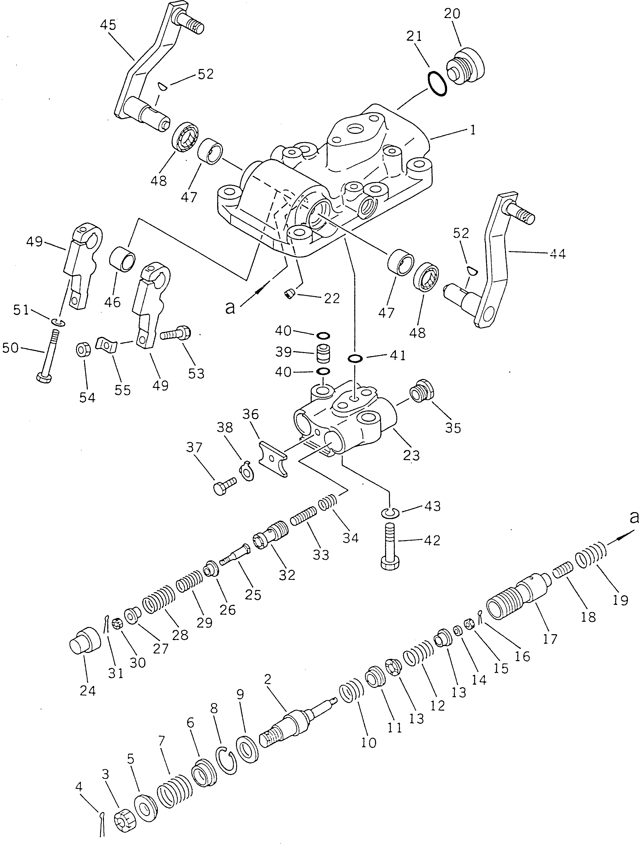 Схема запчастей Komatsu D355A-5 - КЛАПАН УПРАВЛЕНИЯ ПОВОРОТОМ СИСТЕМА УПРАВЛЕНИЯ