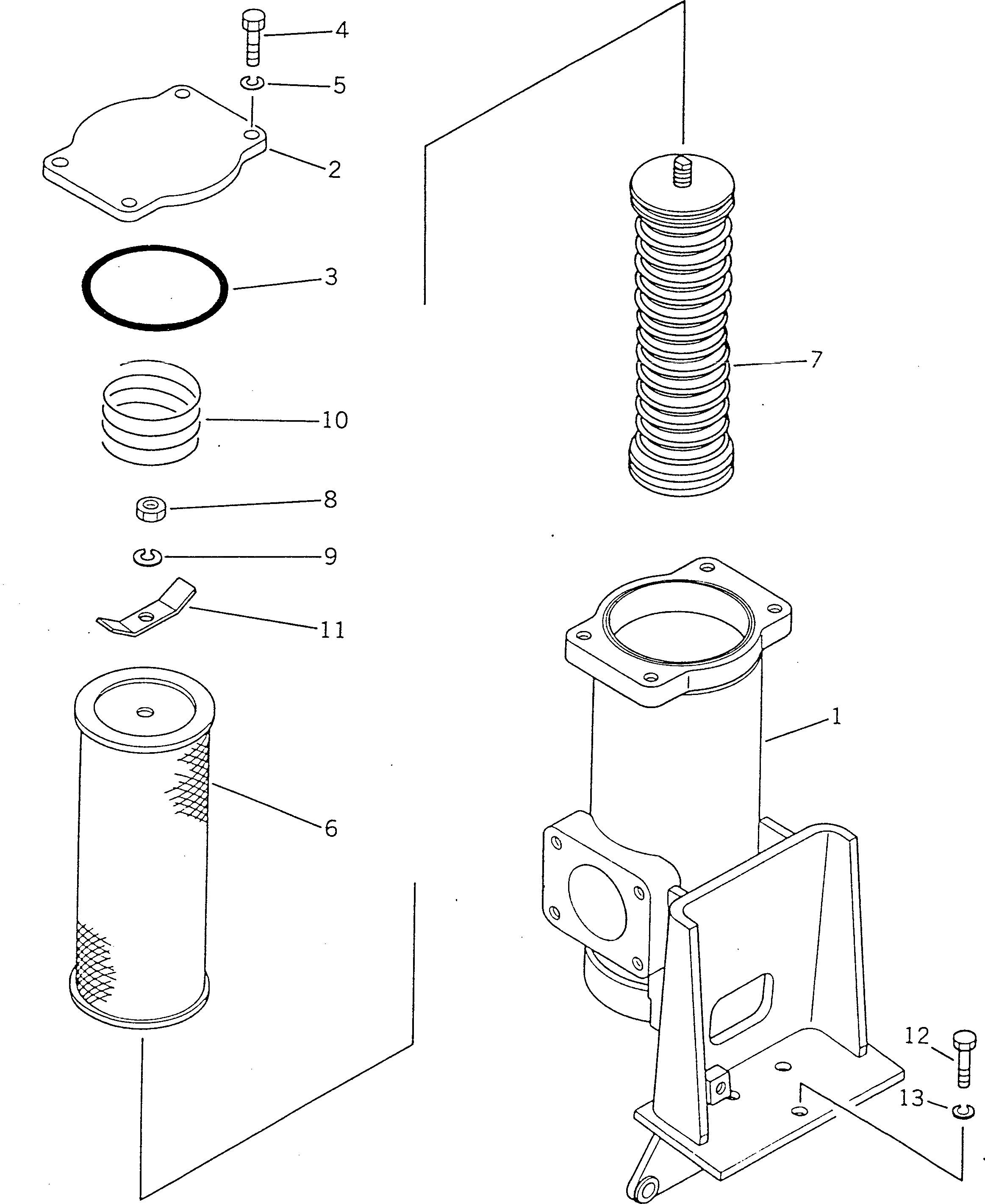 Схема запчастей Komatsu D355A-5 - МАСЛЯНЫЙ ФИЛЬТР СИСТЕМА УПРАВЛЕНИЯ