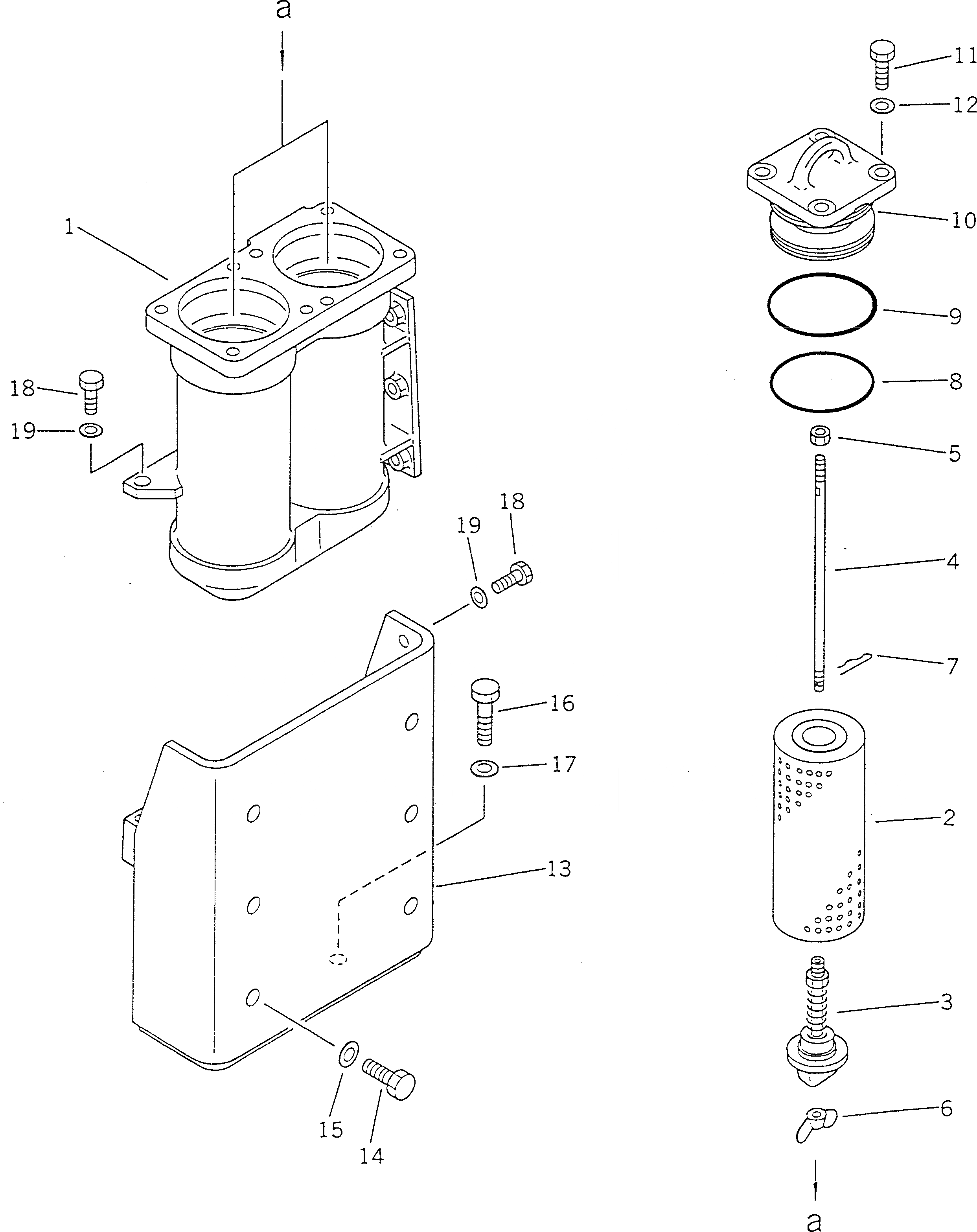Схема запчастей Komatsu D355A-5 - РУЛЕВ. УПРАВЛЕНИЕ ФИЛЬТР. СИСТЕМА УПРАВЛЕНИЯ