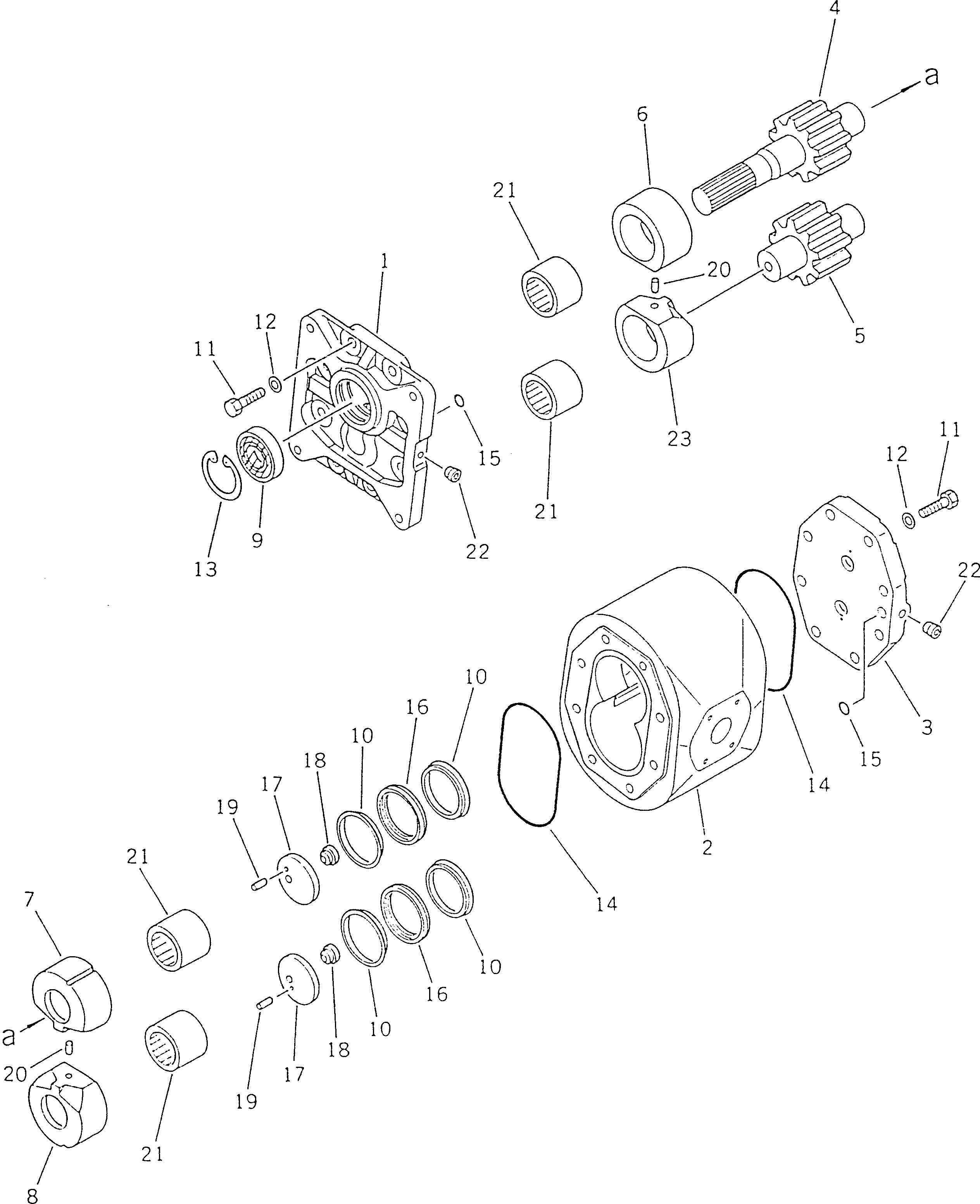Схема запчастей Komatsu D355A-5 - РАБОЧЕЕ ОБОРУДОВАНИЕ НАСОС УПРАВЛ-Е РАБОЧИМ ОБОРУДОВАНИЕМ
