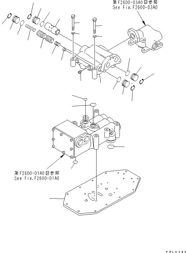Схема запчастей Komatsu D355C-3 - ОСНОВН. РАЗГРУЗ. КЛАПАН СИЛОВАЯ ПЕРЕДАЧА И КОНЕЧНАЯ ПЕРЕДАЧА