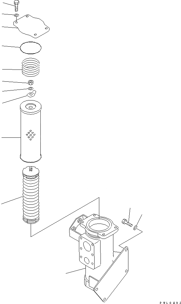 Схема запчастей Komatsu D355C-3 - ФИЛЬТР РУЛЕВ. УПРАВЛ-Я СИЛОВАЯ ПЕРЕДАЧА И КОНЕЧНАЯ ПЕРЕДАЧА