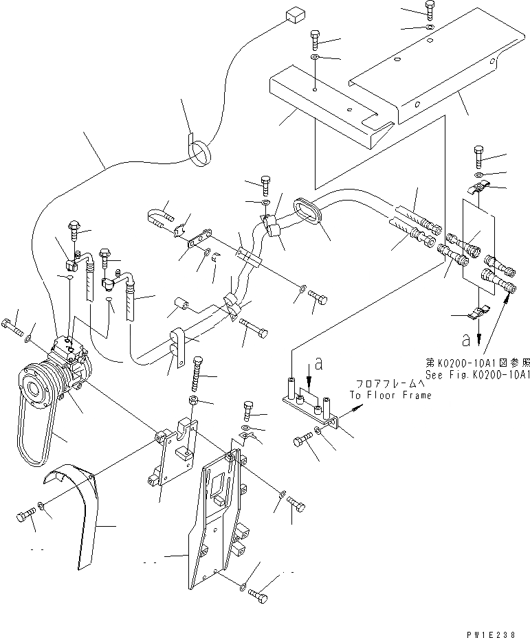 Схема запчастей Komatsu D355C-3 - ГИДР. ПРОВОД. ОБОГРЕВАТЕЛЯ (С КОНДИЦИОНЕРОМ) (/)(№-) КАБИНА ОПЕРАТОРА И СИСТЕМА УПРАВЛЕНИЯ