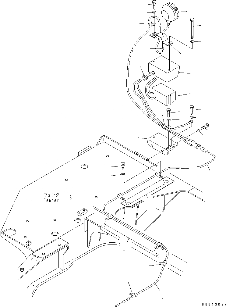Схема запчастей Komatsu D355C-3 - ЛАМПА СИГН. ЗАДНЕГО ХОДА (МОРОЗОУСТОЙЧИВ. СПЕЦИФИКАЦИЯ (B) СПЕЦ-Я.)(№8-) ЧАСТИ КОРПУСА