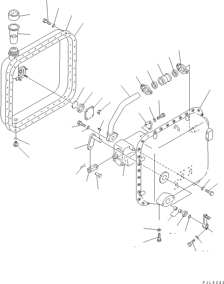 Схема запчастей Komatsu D355C-3 - ГИДР. БАК. AND УПРАВЛЯЮЩ. КЛАПАН (МОРОЗОУСТОЙЧИВ. СПЕЦ-Я) ЧАСТИ КОРПУСА
