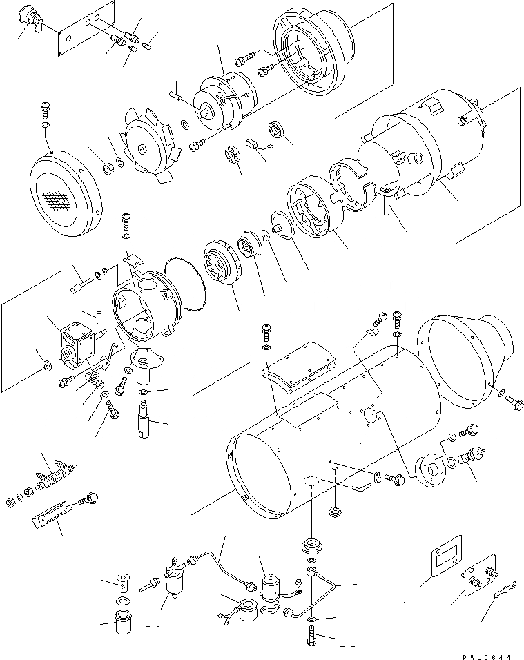 Схема запчастей Komatsu D355C-3 - MIKUNI ПРЕДПУСК. ПОДОГРЕВАТЕЛЬ (/) ЧАСТИ КОРПУСА