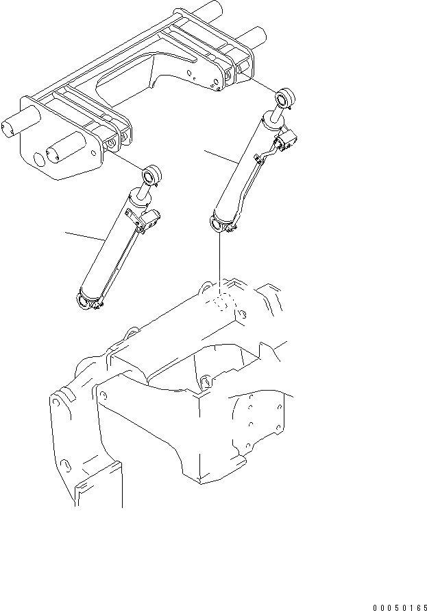 Схема запчастей Komatsu D355C-3 - ЦИЛИНДР ПРОТИВОВЕСА (МОРОЗОУСТОЙЧИВ. СПЕЦ-Я)(№-) РАБОЧЕЕ ОБОРУДОВАНИЕ