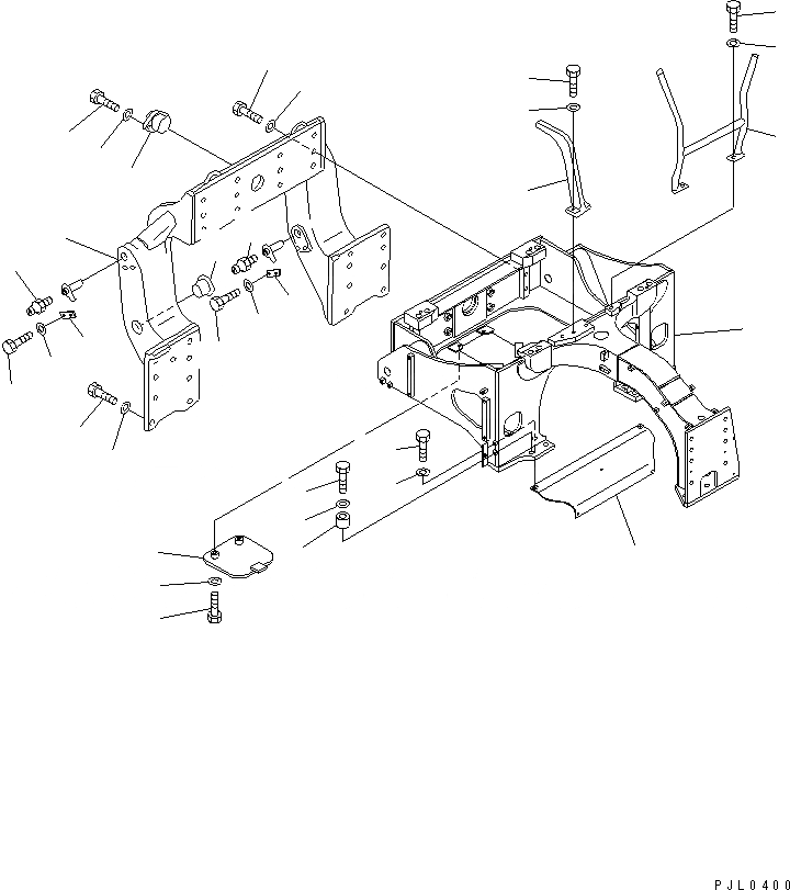 Схема запчастей Komatsu D355C-3 - РАМА (/) РАБОЧЕЕ ОБОРУДОВАНИЕ