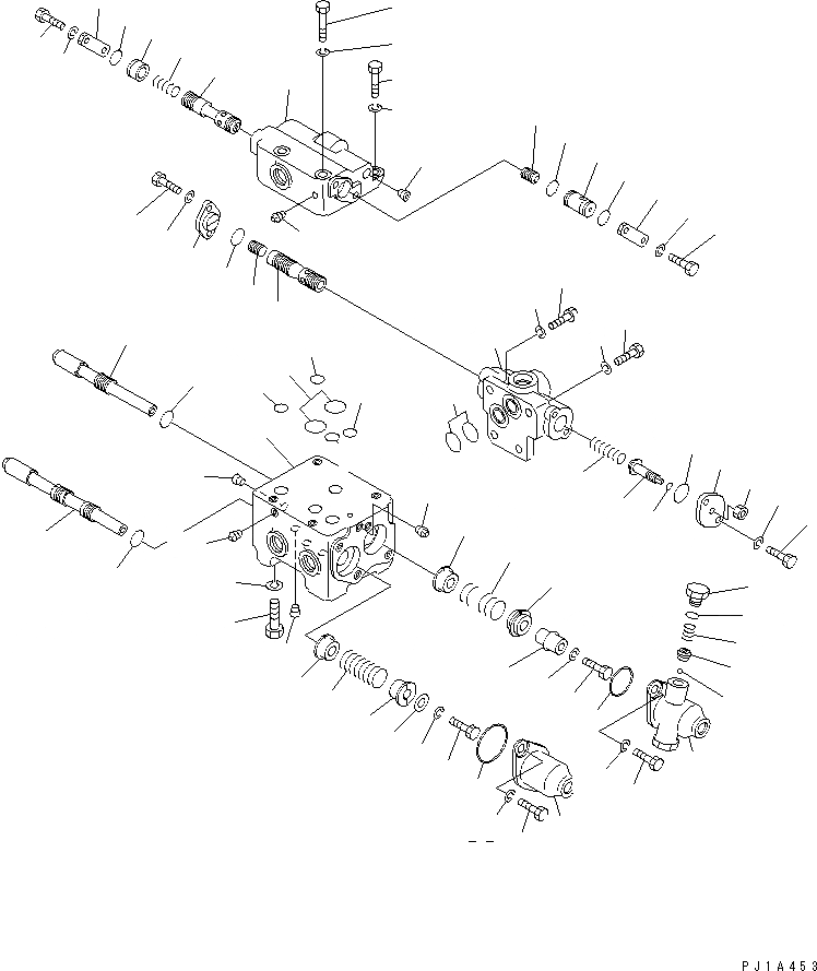Схема запчастей Komatsu D355C-3 - УПРАВЛЯЮЩ. КЛАПАН (ДЛЯ ТЯГОВ. ЛЕБЕДКИ) РАБОЧЕЕ ОБОРУДОВАНИЕ