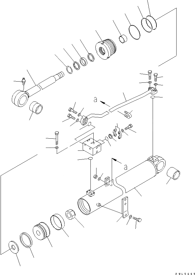 Схема запчастей Komatsu D355C-3 - ЦИЛИНДР ПРОТИВОВЕСА (МОРОЗОУСТОЙЧИВ. СПЕЦ-Я)(№-) ОСНОВН. КОМПОНЕНТЫ И РЕМКОМПЛЕКТЫ
