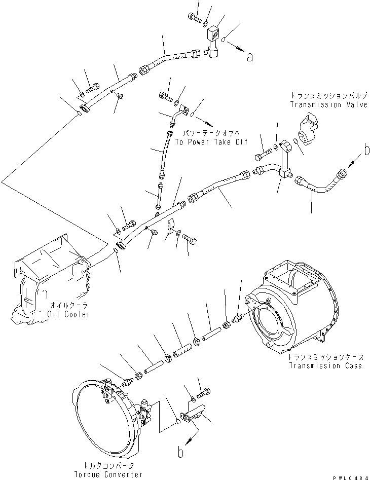 Схема запчастей Komatsu D355C-3 - ГИДРОТРАНСФОРМАТОР ТРУБЫ (МОРОЗОУСТОЙЧИВ. СПЕЦ-Я (A) СПЕЦ-Я.)(№-) СИЛОВАЯ ПЕРЕДАЧА И КОНЕЧНАЯ ПЕРЕДАЧА