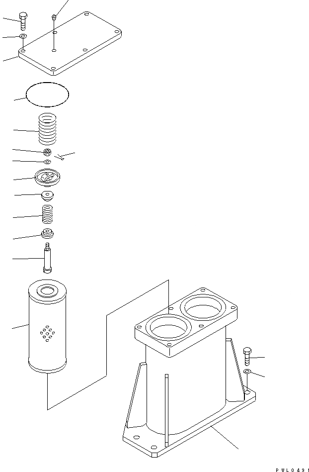 Схема запчастей Komatsu D355C-3 - МАСЛЯНЫЙ ФИЛЬТР (МОРОЗОУСТОЙЧИВ. СПЕЦ-Я (A) СПЕЦ-Я.)(№-) СИЛОВАЯ ПЕРЕДАЧА И КОНЕЧНАЯ ПЕРЕДАЧА