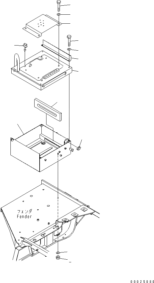 Схема запчастей Komatsu D355C-3 - КРЕПЛЕНИЯ АККУМУЛЯТОРА (МОРОЗОУСТОЙЧИВ. СПЕЦ-Я (A) СПЕЦ-Я.) (С СИДЕНЬЕ)(№9-) ЧАСТИ КОРПУСА