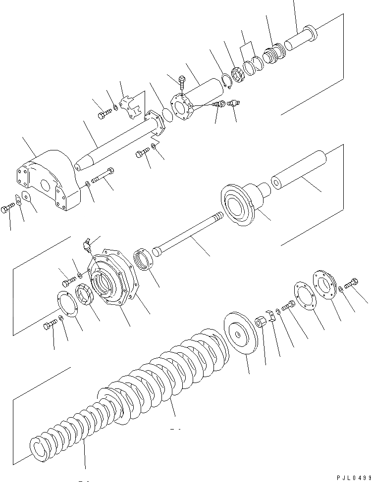Схема запчастей Komatsu D355C-3 - ПРУЖИНА (МОРОЗОУСТОЙЧИВ. СПЕЦ-Я (A) СПЕЦ-Я.)(№-) ХОДОВАЯ