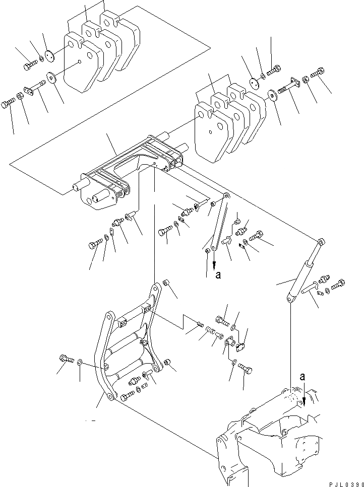 Схема запчастей Komatsu D355C-3 - ПРОТИВОВЕС (МОРОЗОУСТОЙЧИВ. СПЕЦ-Я (A) СПЕЦ-Я.)(№-) РАБОЧЕЕ ОБОРУДОВАНИЕ