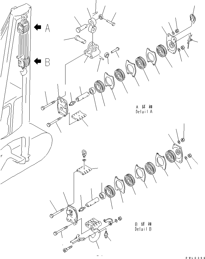 Схема запчастей Komatsu D355C-3 - КРЮК И БЛОК (МОРОЗОУСТОЙЧИВ. СПЕЦ-Я (A) СПЕЦ-Я.)(№-) РАБОЧЕЕ ОБОРУДОВАНИЕ