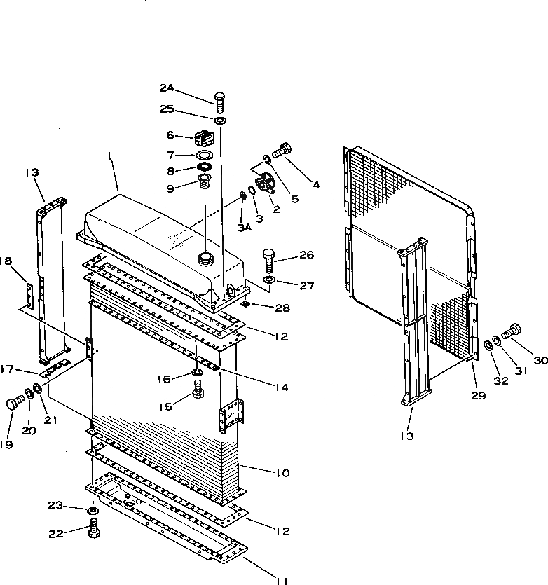Схема запчастей Komatsu D355C-3 - РАДИАТОР(№-) КОМПОНЕНТЫ ДВИГАТЕЛЯ И ЭЛЕКТРИКА