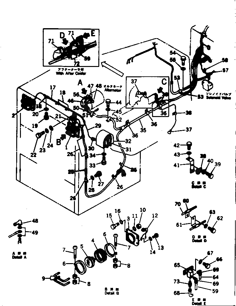 Схема запчастей Komatsu D355C-3 - ЭЛЕКТРИКА (/) (ДЛЯ КОНВЕЙЕРА SHIFTER)(№77-) КОМПОНЕНТЫ ДВИГАТЕЛЯ И ЭЛЕКТРИКА