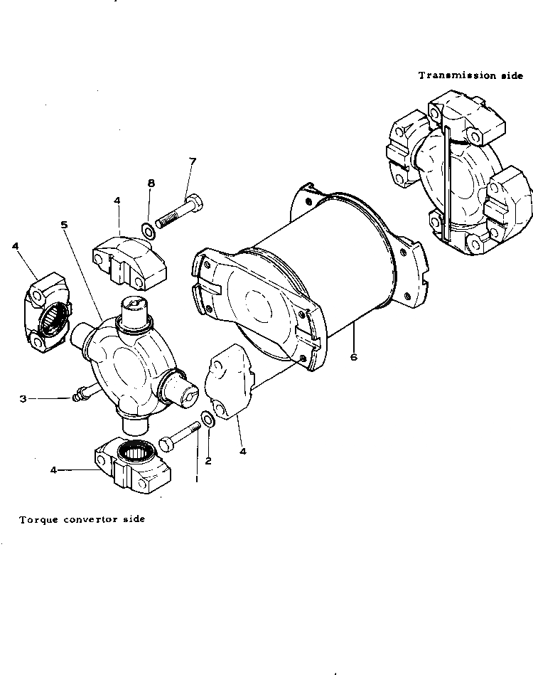 Схема запчастей Komatsu D355C-3 - КРЕСТОВИНА(№9-) ГИДРОТРАНСФОРМАТОР И ТРАНСМИССИЯ