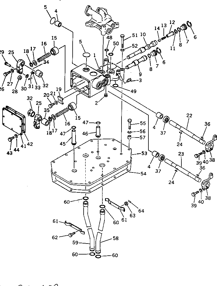 Схема запчастей Komatsu D355C-3 - КЛАПАН УПРАВЛЕНИЯ ПОВОРОТОМ(№9-) СИСТЕМАУПРАВЛЕНИЯ ПОВОРОТОМ И КОНЕЧНАЯ ПЕРЕДАЧА