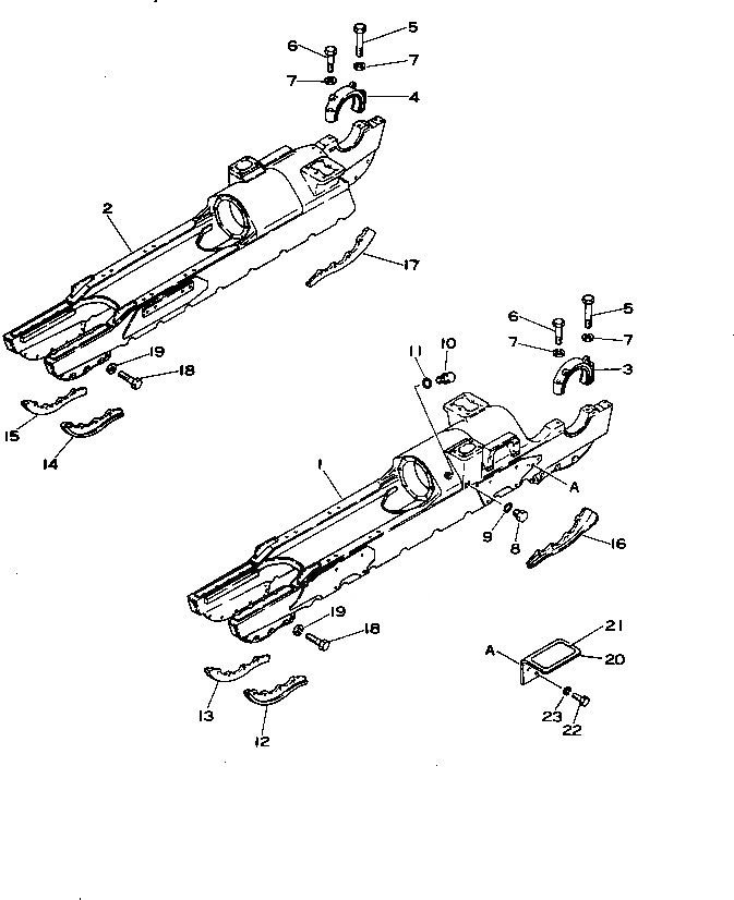 Схема запчастей Komatsu D355C-3 - ГУСЕНИЧНАЯ РАМА(№9-) ГУСЕНИЦЫ