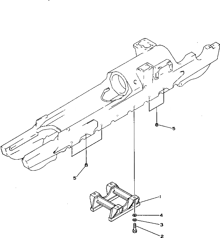 Схема запчастей Komatsu D355C-3 - ЗАЩИТА ОПОРНЫХ КАТКОВ(№-) ГУСЕНИЦЫ