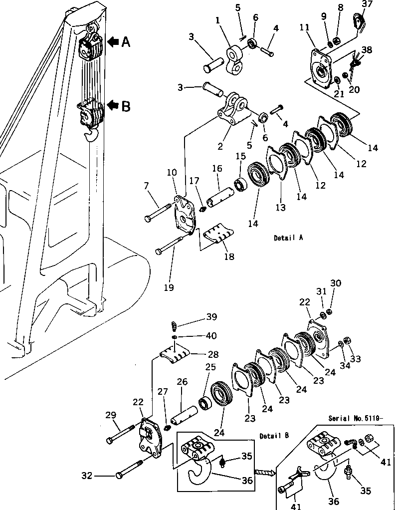 Схема запчастей Komatsu D355C-3 - БЛОК И КРЮК(№9-) УПРАВЛ-Е РАБОЧИМ ОБОРУДОВАНИЕМ