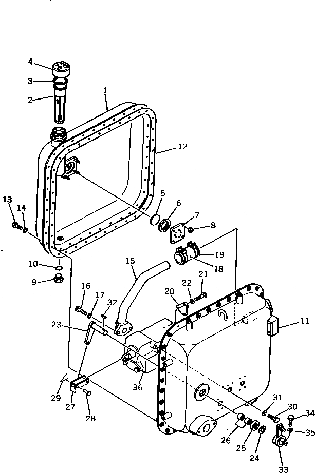 Схема запчастей Komatsu D355C-3 - ГИДР. БАК.(№9-) УПРАВЛ-Е РАБОЧИМ ОБОРУДОВАНИЕМ