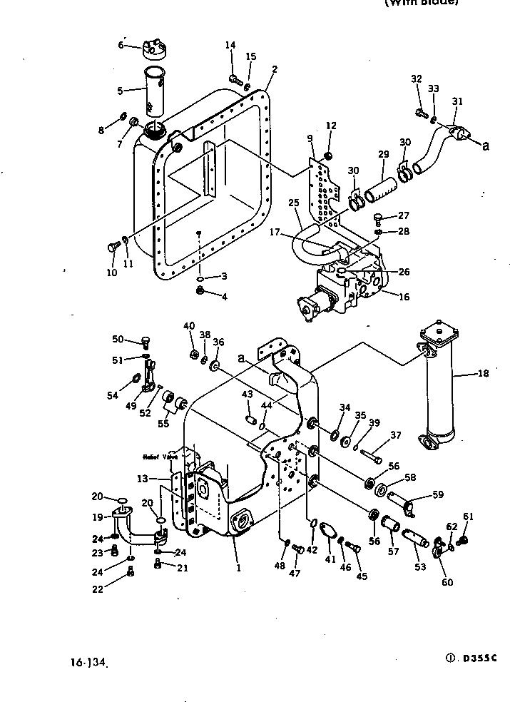 Схема запчастей Komatsu D355C-3 - ГИДР. БАК. (С ОТВАЛ)(№-78) УПРАВЛ-Е РАБОЧИМ ОБОРУДОВАНИЕМ