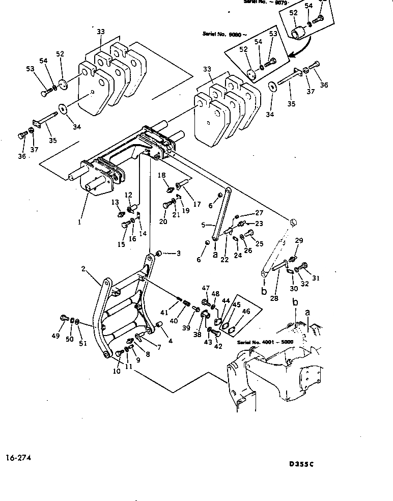 Схема запчастей Komatsu D355C-3 - ПРОТИВОВЕС(№-) УПРАВЛ-Е РАБОЧИМ ОБОРУДОВАНИЕМ