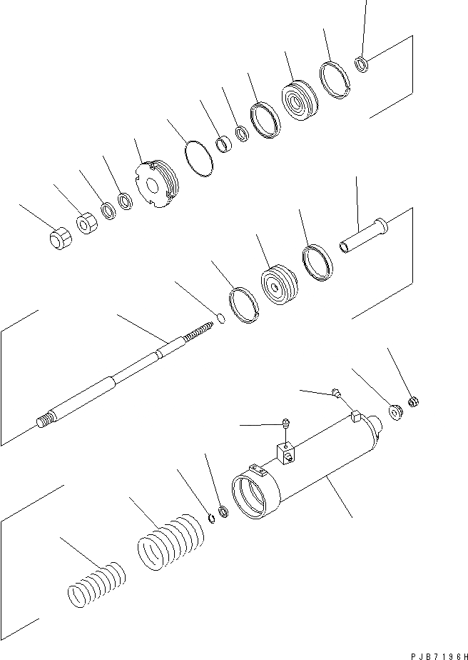 Схема запчастей Komatsu D355C-3 - ТОРМОЗН. ЦИЛИНДР (ДЛЯ ВСПОМОГ. СИСТ. ТОРМОЗНОГО МЕХ-МА)(№7-) ОПЦИОННЫЕ КОМПОНЕНТЫ