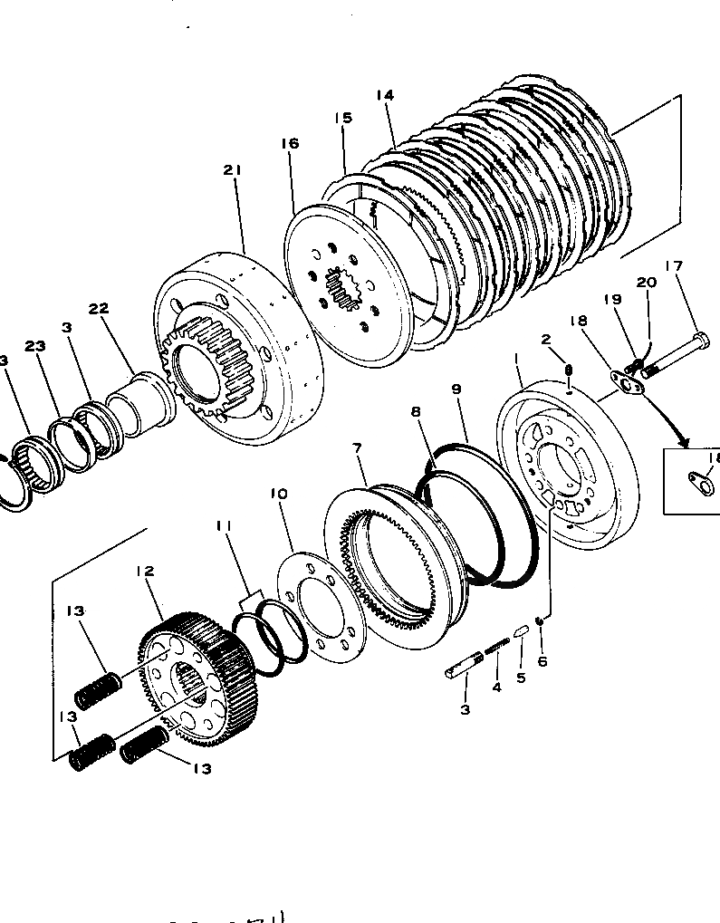 Схема запчастей Komatsu D355C-3 - МУФТА(№()-) ТЯГОВ. ЛЕБЕДКА (DWT-)
