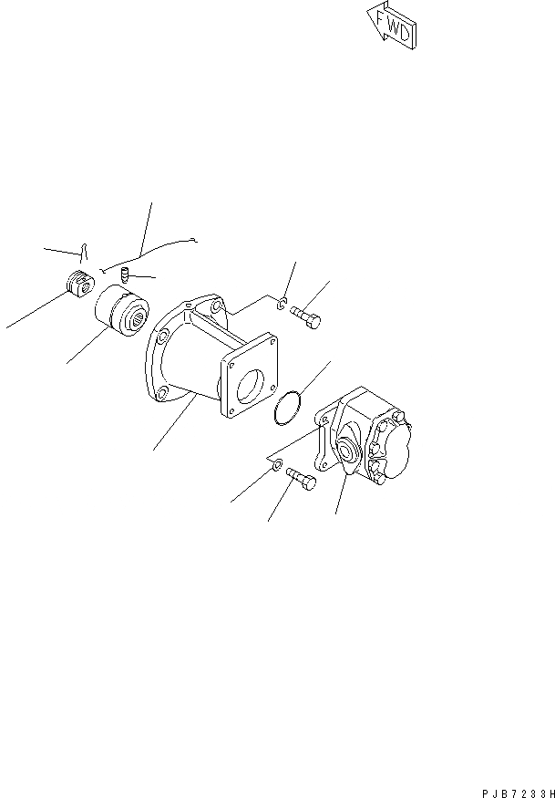 Схема запчастей Komatsu D355C-3 - ГИДР. НАСОС.(№()-) ТЯГОВ. ЛЕБЕДКА (DWT-)
