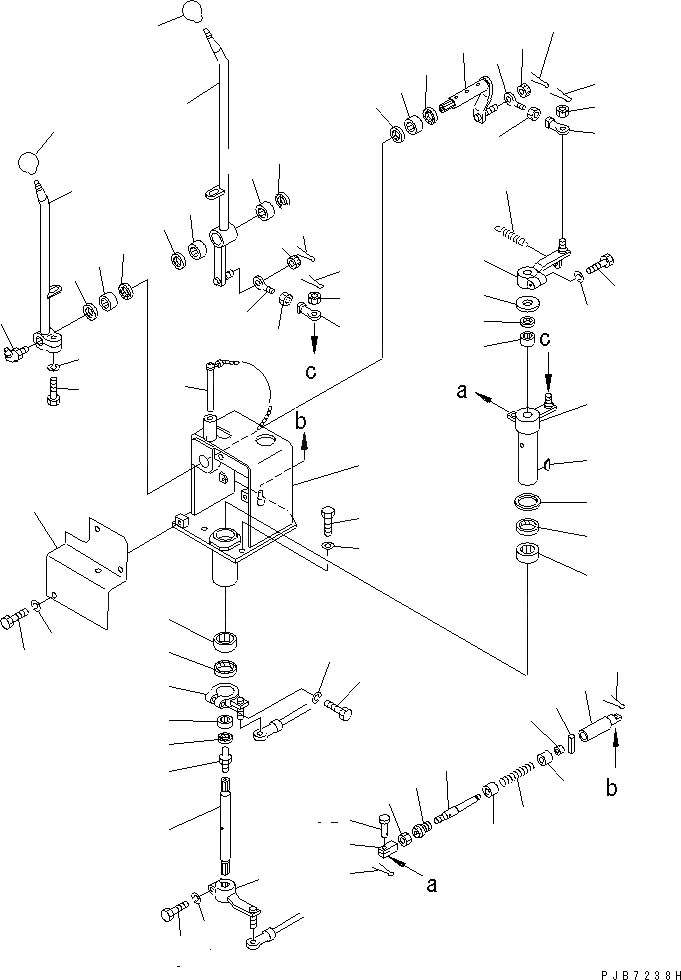 Схема запчастей Komatsu D355C-3 - РЫЧАГ УПРАВЛ-Я (/)(№()-) ТЯГОВ. ЛЕБЕДКА (DWT-)