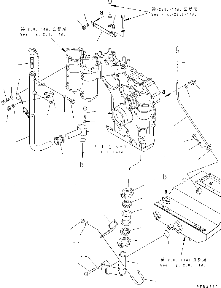 Схема запчастей Komatsu D375A-3A - GAUGE И ВСАСЫВ. ЛИНИЯ СИЛОВАЯ ПЕРЕДАЧА И КОНЕЧНАЯ ПЕРЕДАЧА
