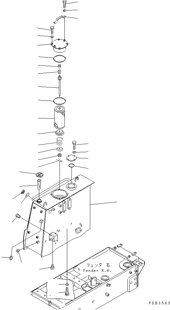 Схема запчастей Komatsu D375A-3A - ГИДР. БАК. ГИДРАВЛИКА