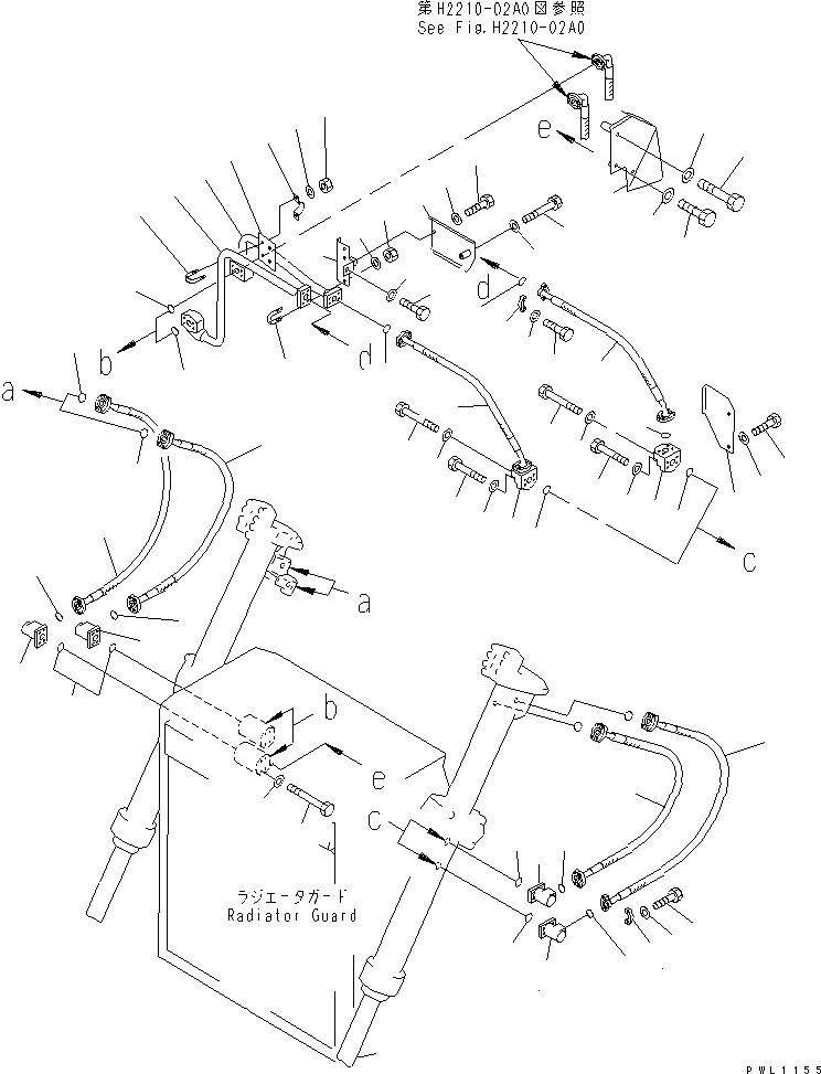 Схема запчастей Komatsu D375A-3A - ПОДЪЕМ. ОТВАЛА ЛИНИЯ (РАДИАТОР НАКЛОН. СПЕЦ-Я.) (/)(№7-) ГИДРАВЛИКА