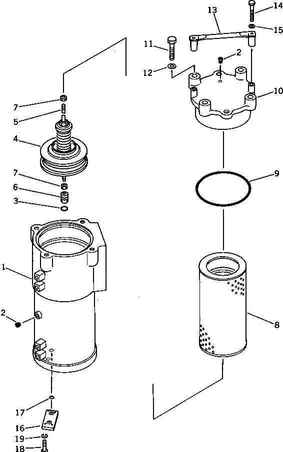 Схема запчастей Komatsu D375A-1 - ТРАНСМИССИЯ ФИЛЬТР.(№8-) ГИДРОТРАНСФОРМАТОР И ТРАНСМИССИЯ