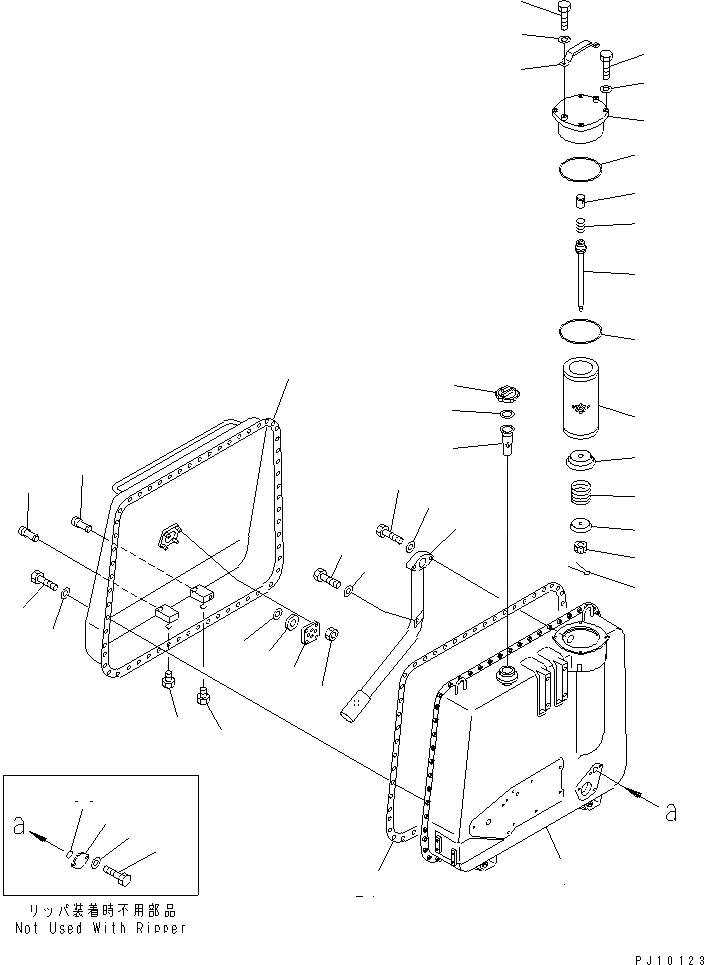 Схема запчастей Komatsu D375A-1 - ГИДР. БАК. УПРАВЛ-Е РАБОЧИМ ОБОРУДОВАНИЕМ