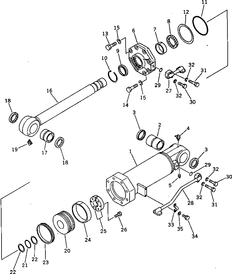 Схема запчастей Komatsu D375A-1 - РЫХЛИТЕЛЬ ГИДРОЦИЛИНДР ПОДЪЕМА УПРАВЛ-Е РАБОЧИМ ОБОРУДОВАНИЕМ