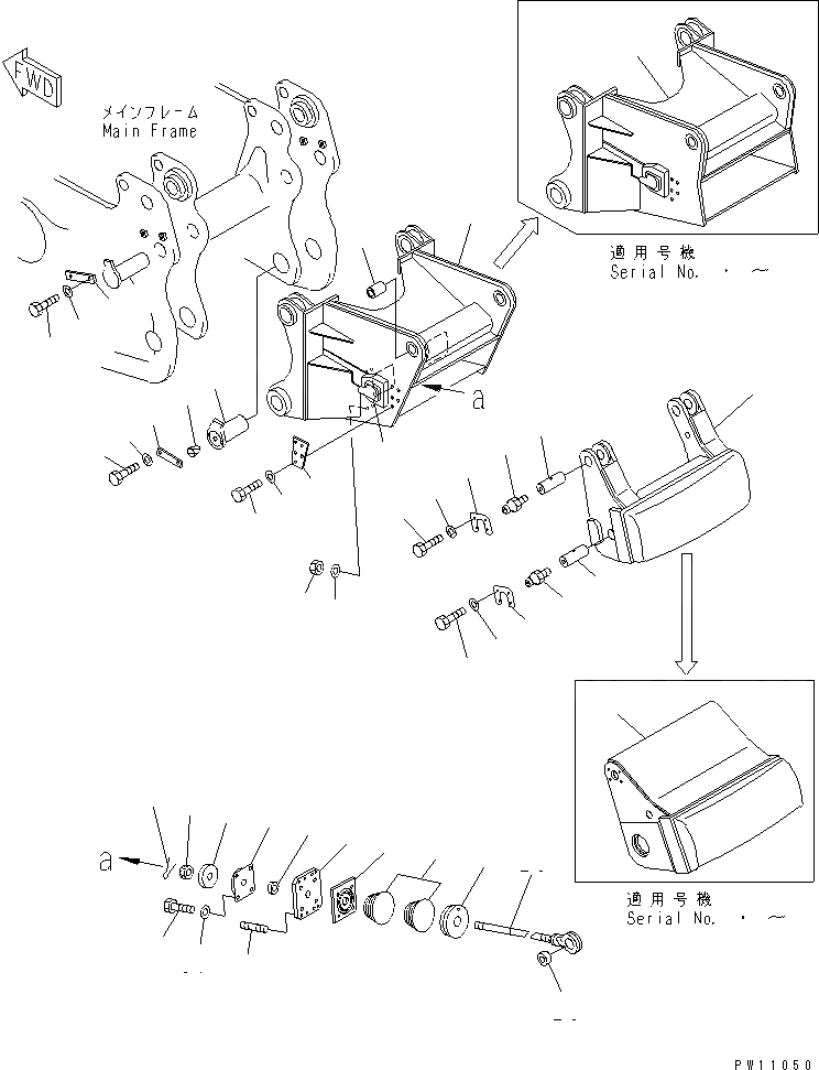 Схема запчастей Komatsu D375A-1 - ДЕМПФЕР РАБОЧЕЕ ОБОРУДОВАНИЕ