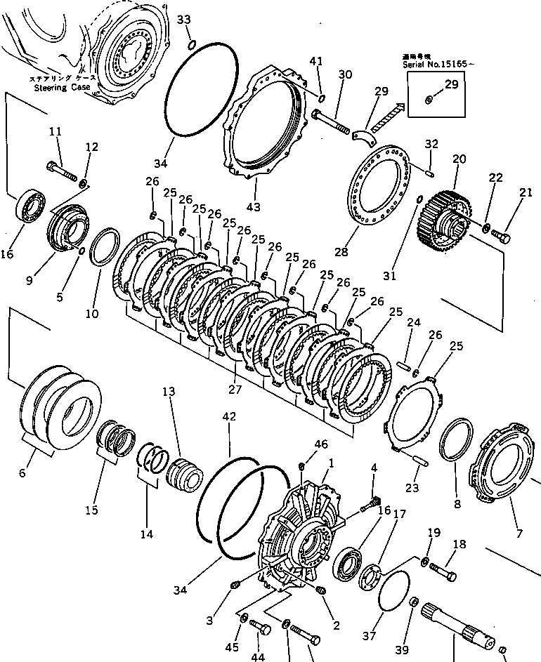 Схема запчастей Komatsu D375A-1 - ТОРМОЗ. СИСТЕМАУПРАВЛЕНИЯ ПОВОРОТОМ И КОНЕЧНАЯ ПЕРЕДАЧА