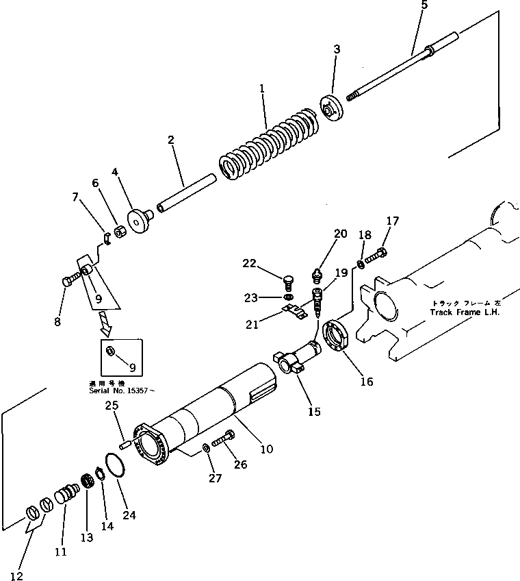 Схема запчастей Komatsu D375A-1 - ПРУЖИНА ГУСЕНИЦЫ
