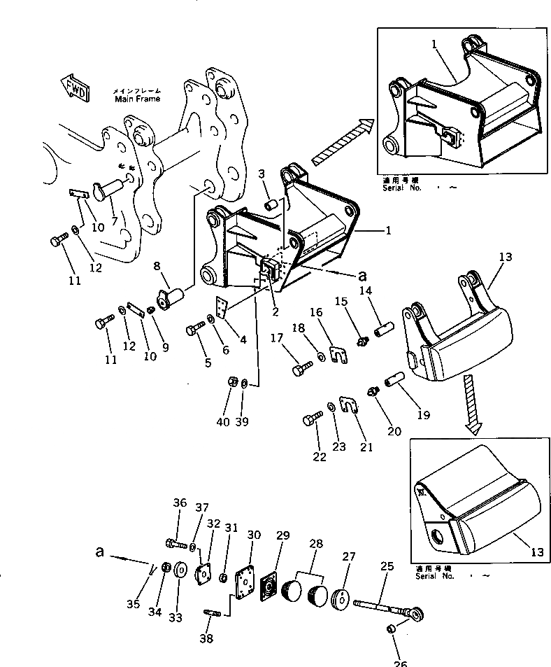 Схема запчастей Komatsu D375A-1 - ДЕМПФЕР РАБОЧЕЕ ОБОРУДОВАНИЕ