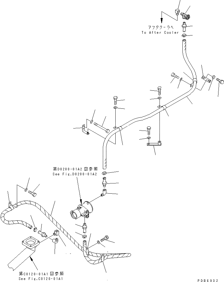 Схема запчастей Komatsu D375A-3D - ФИЛЬТР ГИДР. ПРОВОД. ОБОГРЕВАТЕЛЯ ТОПЛИВН. БАК. AND КОМПОНЕНТЫ