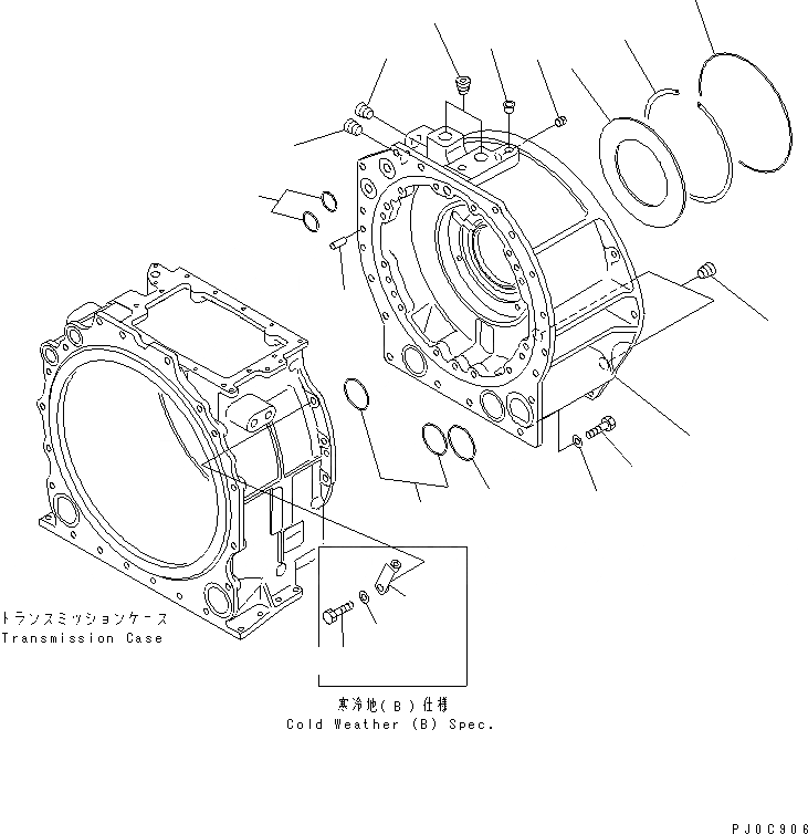 Схема запчастей Komatsu D375A-3D - ТРАНСМИССИЯ (7/8)¤ ПЕРЕДАЧА СИЛОВАЯ ПЕРЕДАЧА И КОНЕЧНАЯ ПЕРЕДАЧА